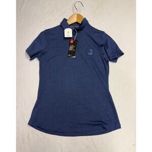 NWT Under Armour Pinehurst Golf polo Shirt Women's Size small navy  heat gear